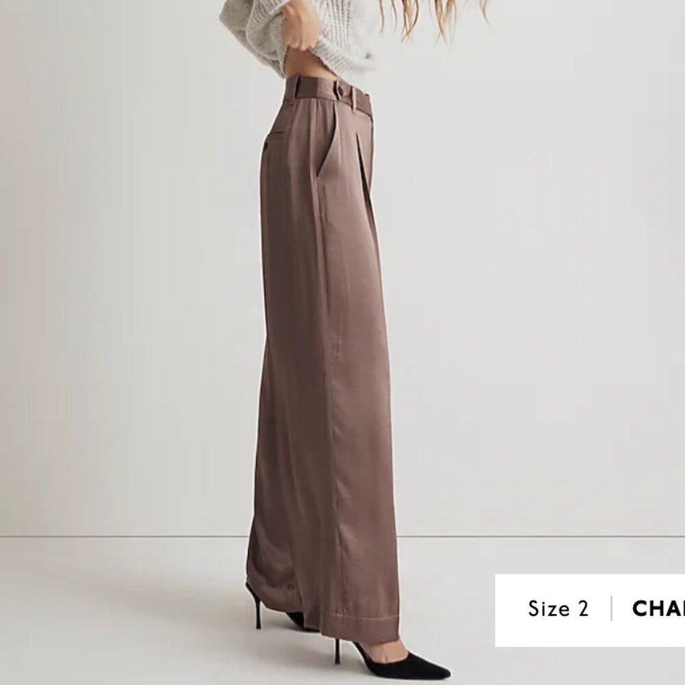 Madewell Wide-Leg Trousers in Brown